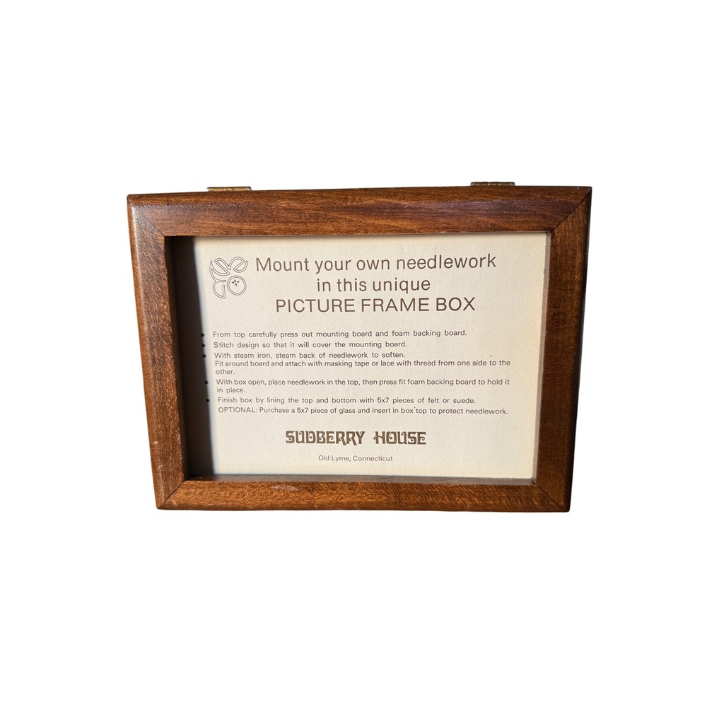 Sudberry House Wooden Needlework Picture Frame Box 5x7 Cross Stitch Display